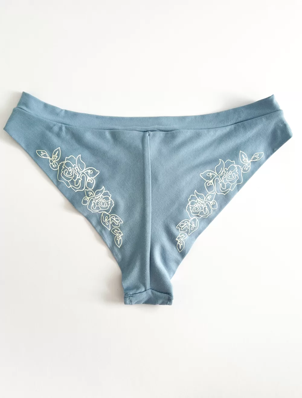 Brazilian Panties, Blue Blood, Roses Print