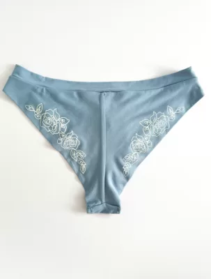 Brazilian Panties, Blue Blood, Roses Print