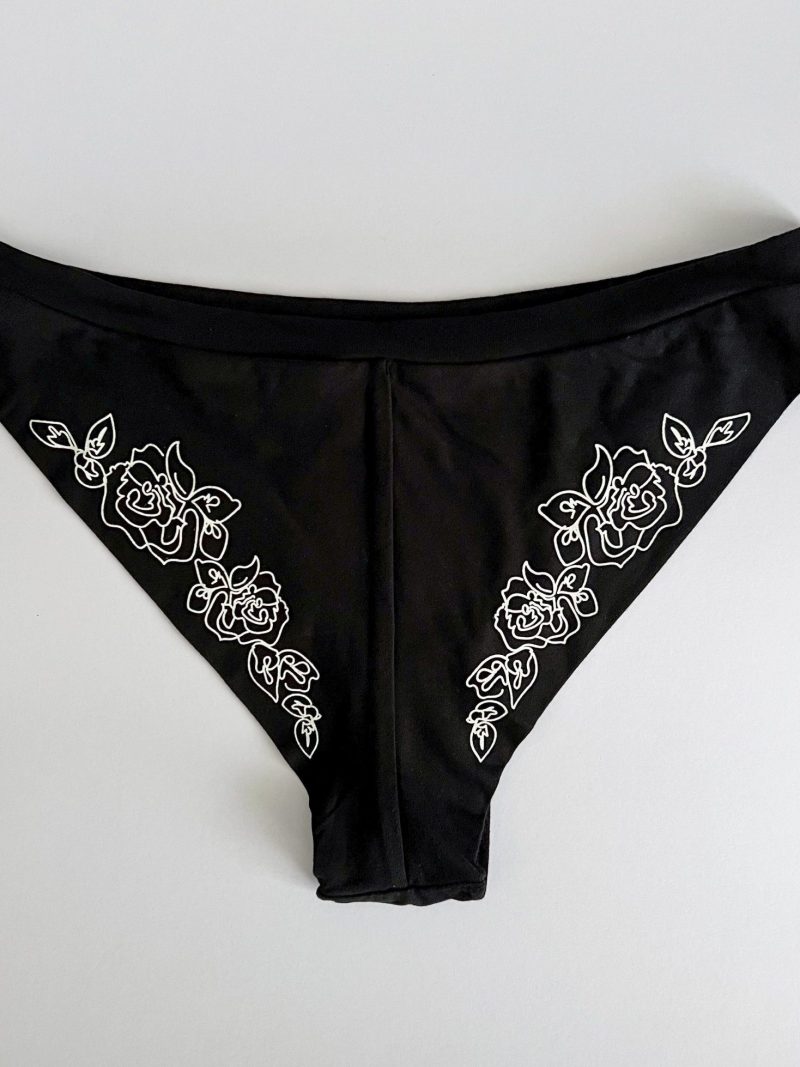 Perfect Panties Brazilian Cut, Dark Angel, Roses Print