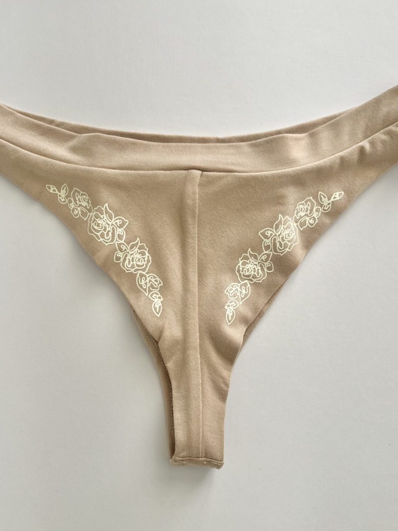 Moso Morrow Perfect Panties Tanga Cut, Naked, Roses Mini Print