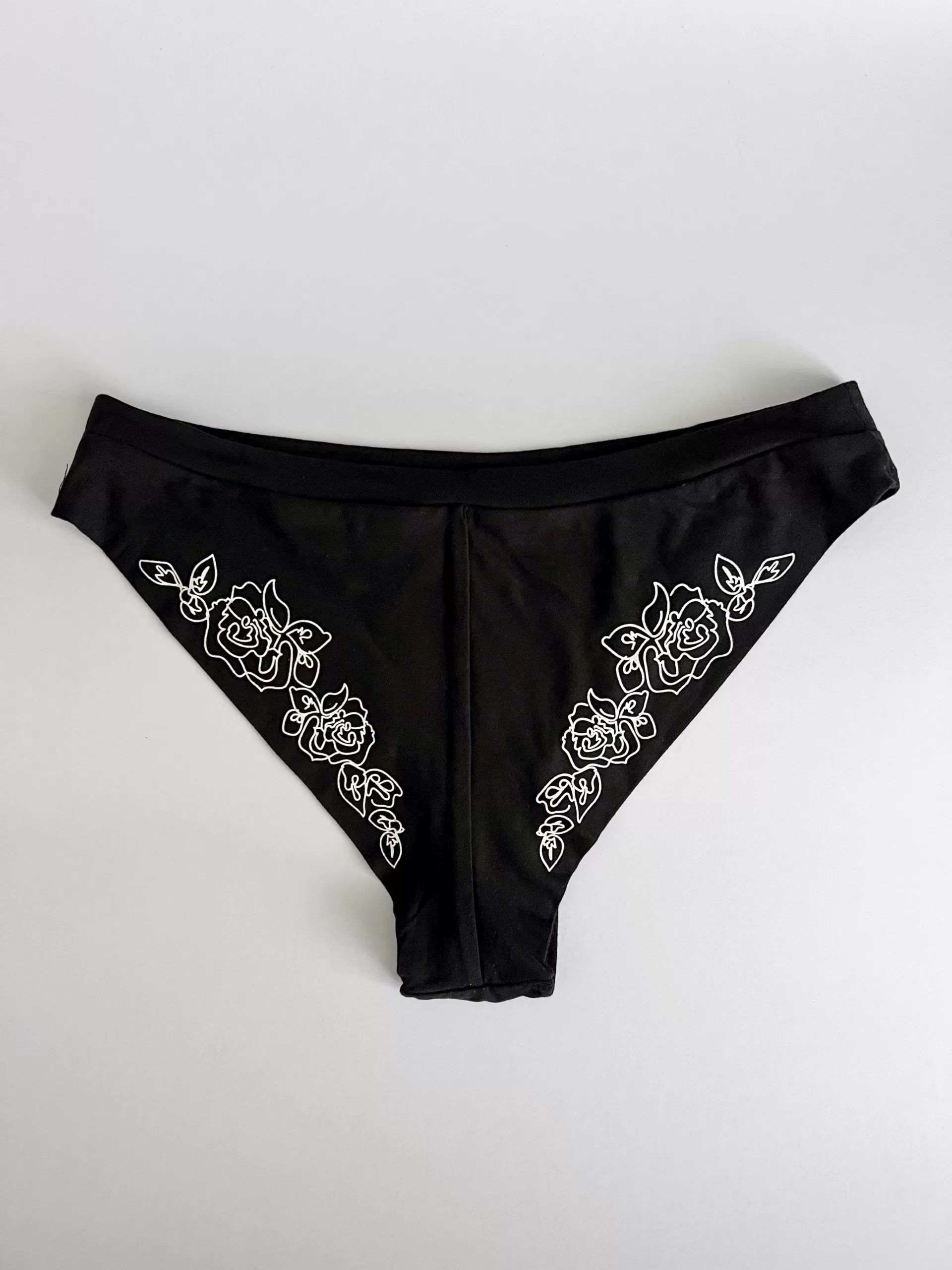 Slip ladies bamboo underwear, panties black retro